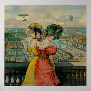 Women Looking at the World's Fair, 1904 Poster