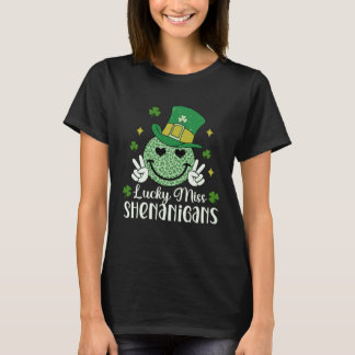 Women Lucky Miss Shenanigans  St Patricks Day Kids T-Shirt