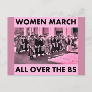 Women March All Over the BS Postcard