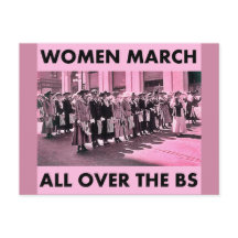 Women March All Over the BS Postcard