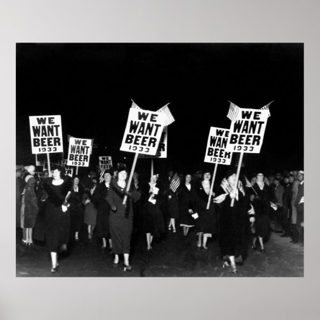WOMEN MARCH for BEER - PROHIBITION 1933 Poster (Front)
