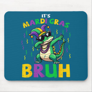 Women Mardi Gras Bruh Alligator Dab Mouse Mat