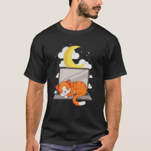 women men apparel animal laptop notebook cat T-Shirt