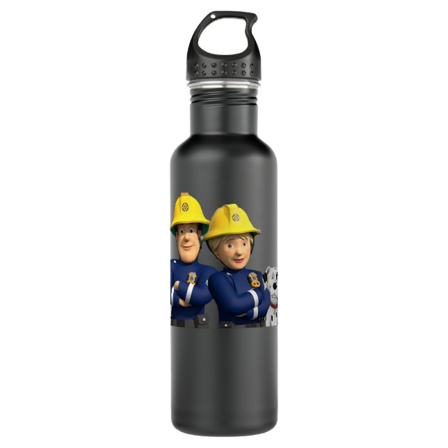 Women Men Cartoon Fireman Names For Sam Children G 710 Ml Water Bottle (Front)