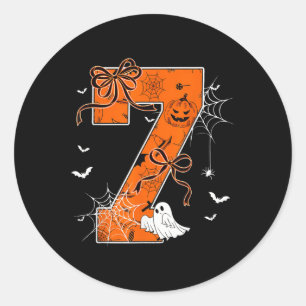Women Men Couple Halloween Costume 6 7 Rizz Six Se Classic Round Sticker