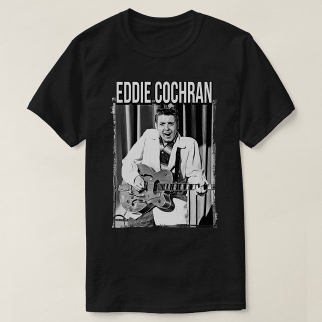 Women Men Eddie Cochran Retro Vintage T-Shirt (Design Front)