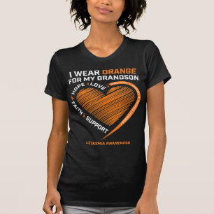 Women Men I Wear Orange For My Grandson Leukemia A T-Shirt