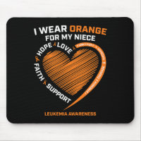 Women Men I Wear Orange For My Niece Leukaemia Awa