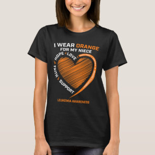 Women Men I Wear Orange For My Niece Leukaemia Awa T-Shirt