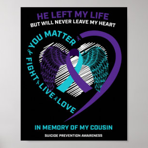 Women Men In Memory Of Cousin Suicide Prevention A Poster