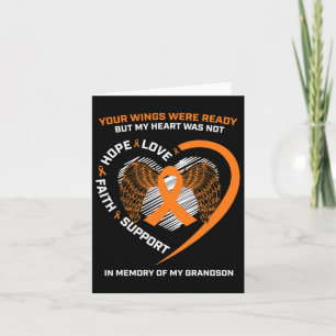 Women Men In Memory Of My Grandson Leukaemia Aware Card