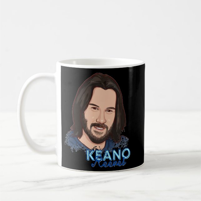 Women Men Keanu Art Reeves Cool Gifts Coffee Mug (Left)
