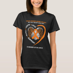 Women Men Kids Memory Of My Uncle Leukaemia Awaren T-Shirt