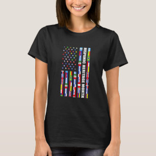 Women Men National Hispanic Heritage Month USA Fla T-Shirt