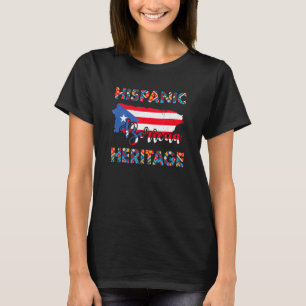 Women Men Puerto Rican Flag Hispanic Heritage Bori T-Shirt
