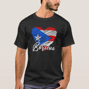 Women Men Puerto Rican Hispanic Heritage Boricua P T-Shirt