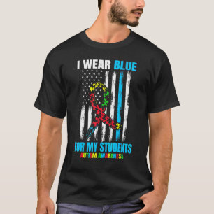 Women Men Students Teacher Autism Awareness Americ T-Shirt