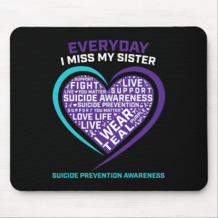 Women Men Suicide Awareness Sister Suicide Preven Mouse Mat