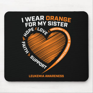 Women Men Wear Orange For Sister Leukaemia Mouse Mat