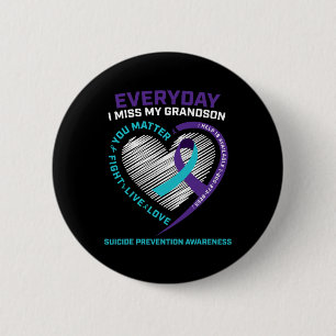 Women Men You Matter Prevention Grandson Suicide A 6 Cm Round Badge