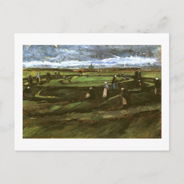 Women Mending Nets in the Dunes Van Gogh Fine Art Postcard (Front)