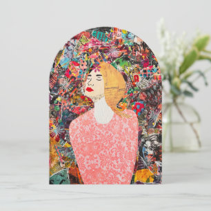 Women Mixed Media Inspirational Art Greeting Card