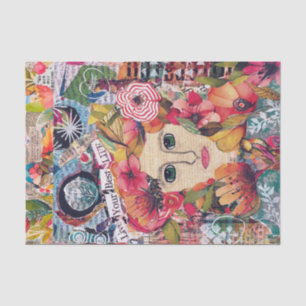 Women Mixed Media Inspirational Art Tissue Paper