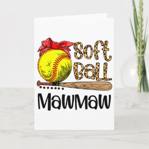 Women Mothers Day Softll Mawmaw Leopard Card