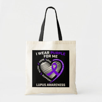 Women Mum I Wear Purple For Me Lupus Awareness Tote Bag