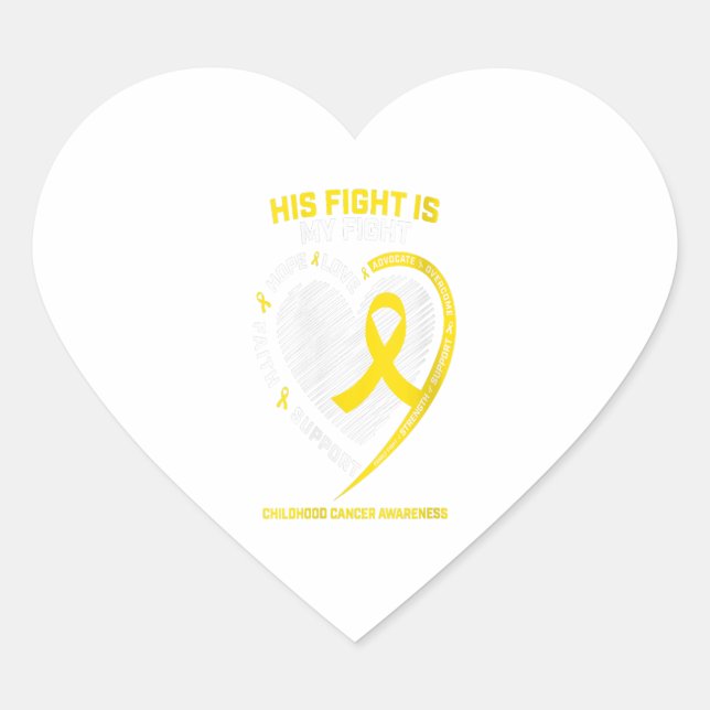 Women Mum Men Grandson Son Gold Childhood Gift Heart Sticker (Front)