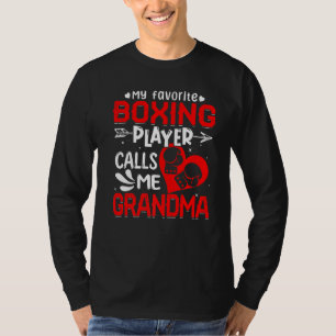 Women My Favourite Boxing Player Calls Me Grandma T-Shirt