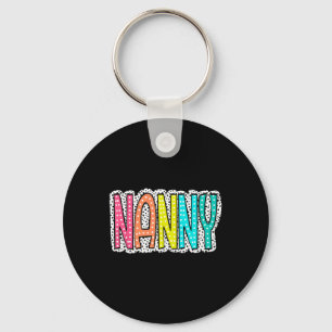 Women Nanny Dalmatian Dots Mama Nana Grandma Mothe Key Ring