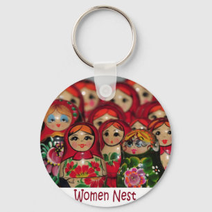 Women Nest, Russian Nesting Dolls Key Ring