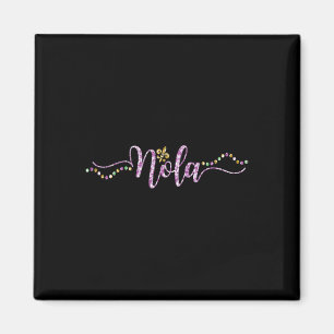 Women Nola Mardi Gras Carnival Mardi  Magnet