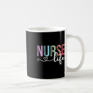 Women Nurse Life Rn Lpn Cna Leopard Nurse Week Hea Coffee Mug