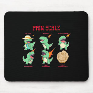 Women Nurse Pain Scale Pain Essment Funny Dinosaur Mouse Mat