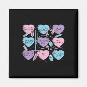 Women Obstetrics Valentine's Day Nurse Ob Gyn Obst Magnet