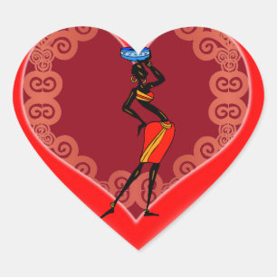 Women of Africa Heart Sticker