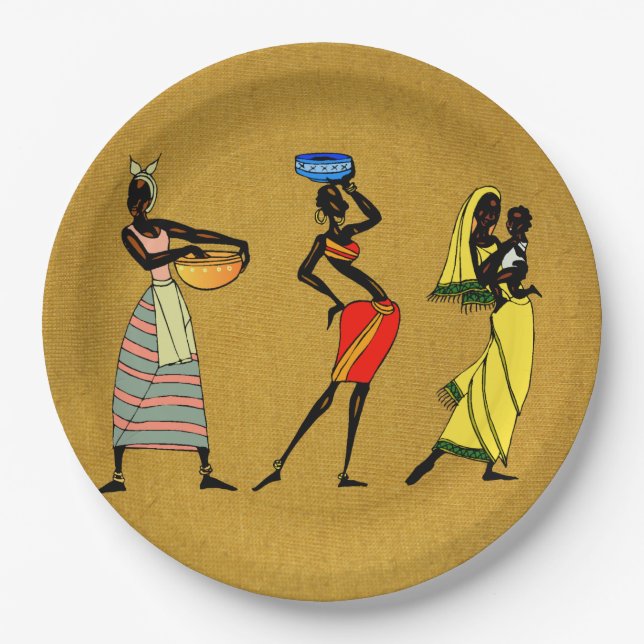 Women of Africa Paper Plate (Front)