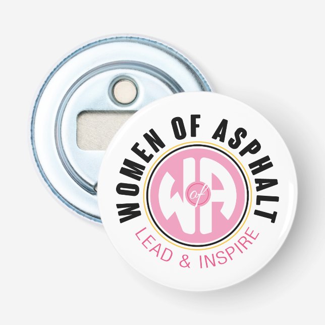 Women of Asphalt Button Bottle Opener (Front)