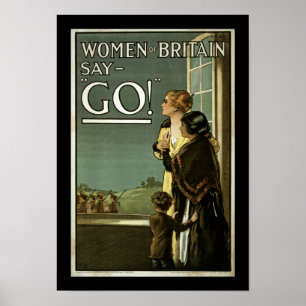 Women of Britain Say GO! (border) Poster