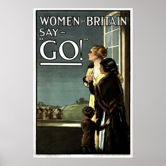 Women of Britain say GO vintage Poster (Front)