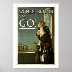 Women of Britain Say GO! (white) Poster