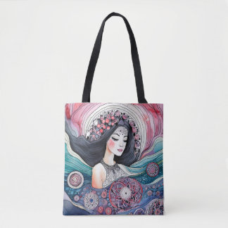 Women of the sea image tee tote bag