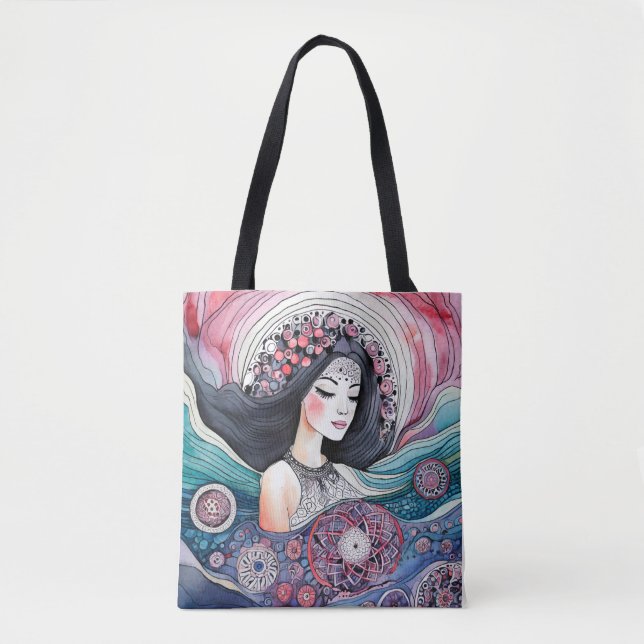 Women of the sea image tee tote bag (Front)
