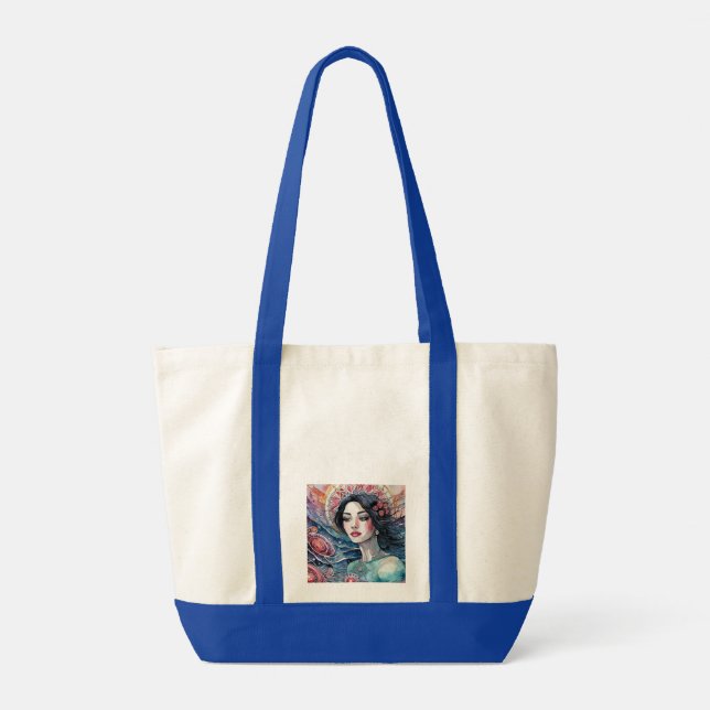 Women of the sea image tee tote bag (Back)