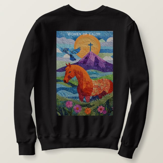Women of Valor Men's sweatshirt (Design Back)