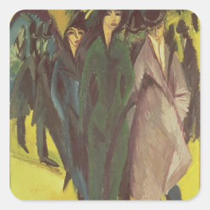 Women on the Street, 1915 Square Sticker