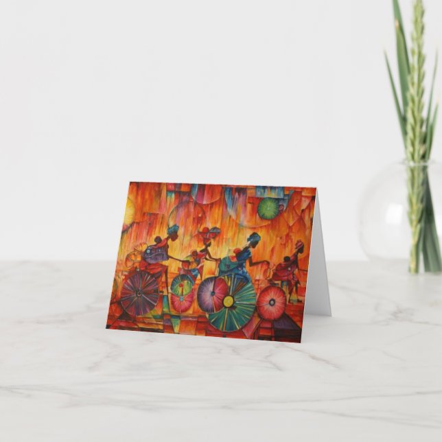 Women On Wheels Greeting Card (Front)