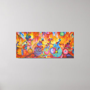 Women on Wheels stretched canvas print. Print